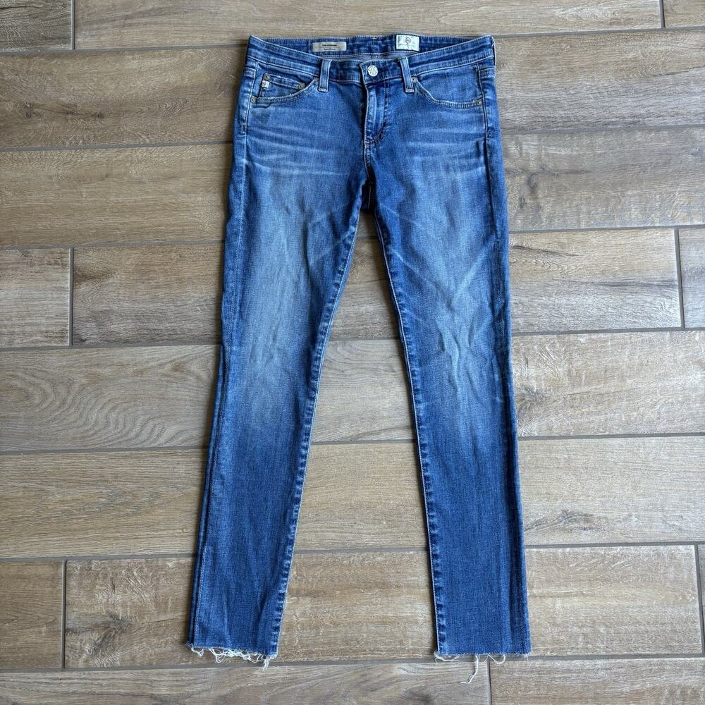AG Adriano‎ Goldschmied Womens Size 27 Jeans Legging Super Skinny Raw Hem